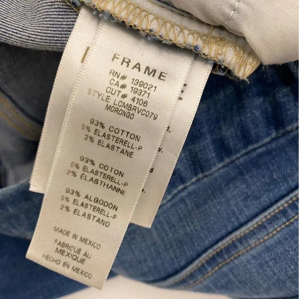 Frame || Le Crop Mini Boot Jeans‎ Stretch Slit Morongo Blue Wash 27 - Picture 6 of 9